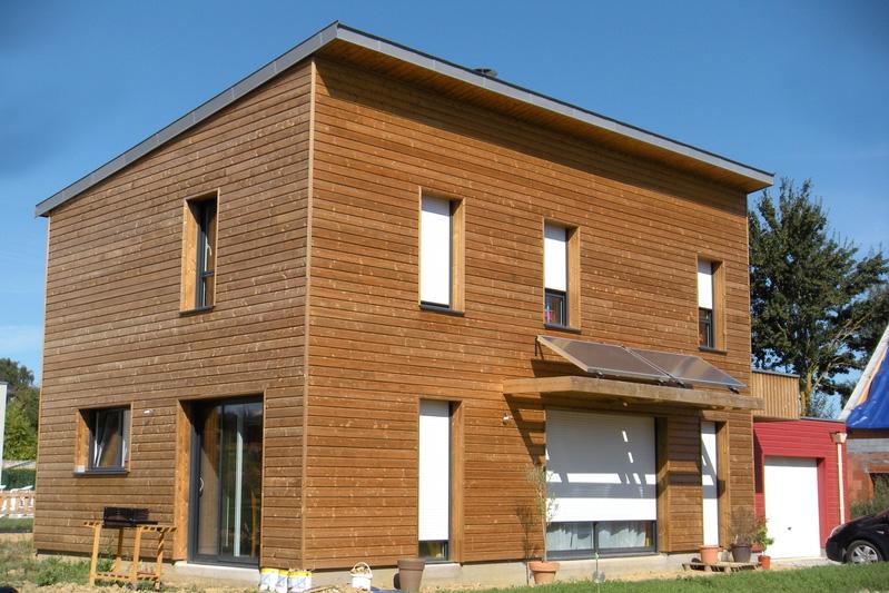 Construction Maison en bois toit plat